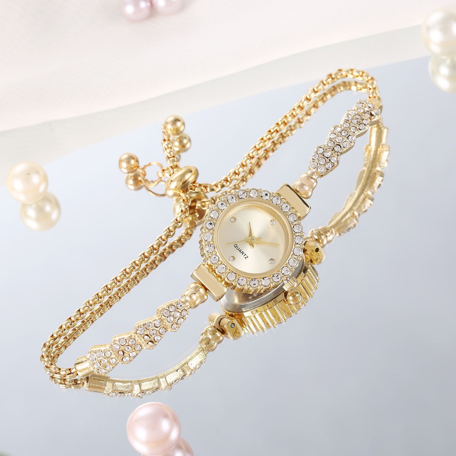 Adjustable Bracelet Watch Women's Quartz Watch Fashion Jewelry