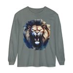 Vibrant Lion Long Sleeve Tee, Unisex Animal T-Shirt, , Nature Lover's