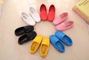 Spring and autumn children's peas shoes for boys and girls princess shoes baby single shoes new kids leather shoes student shoes