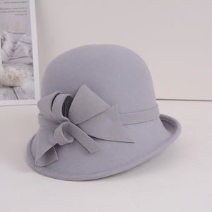 Hat Elegant Women's Irregular Brim Curled Dome