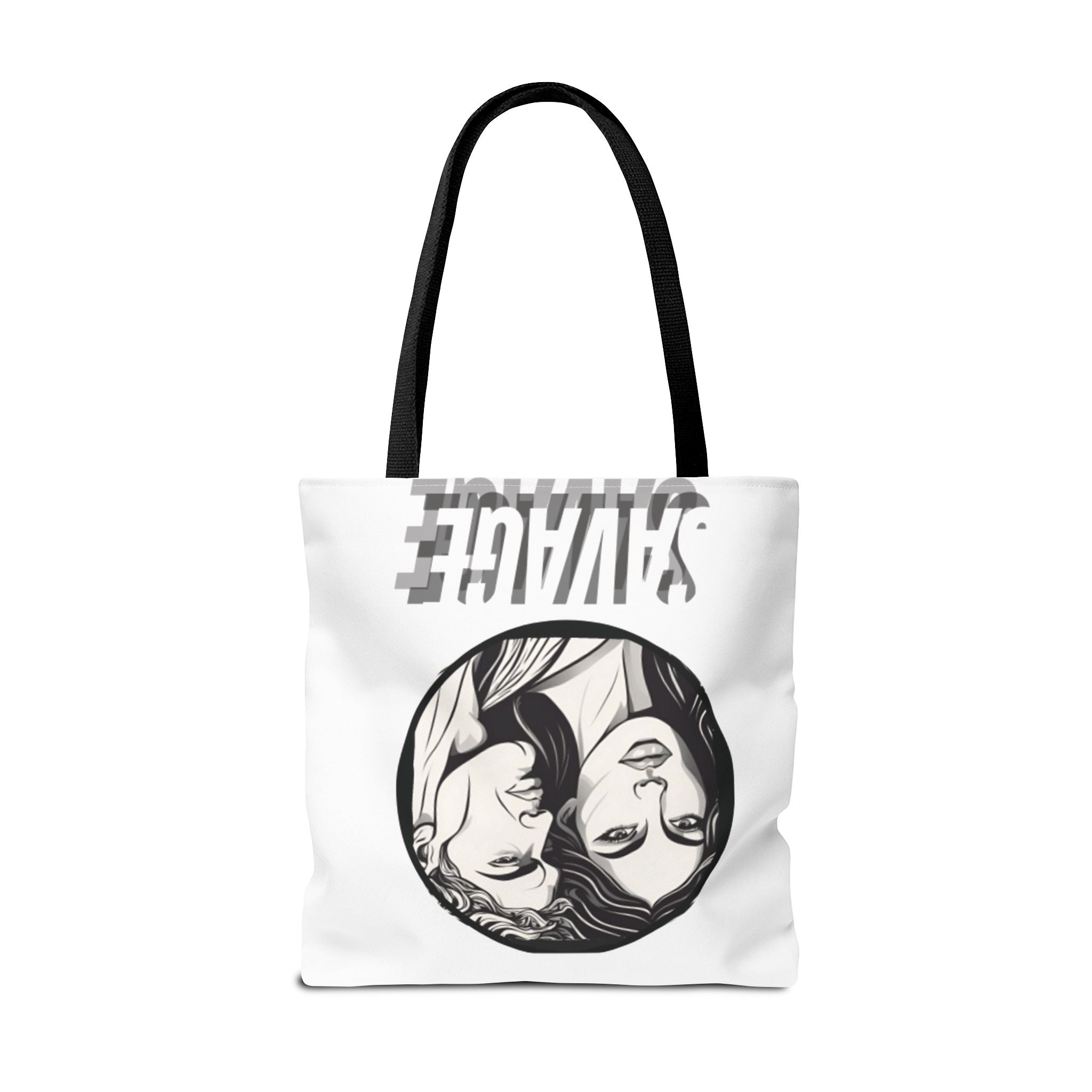 Tote Bag AOP,Savage, Shopping bag, mom gift, grandma, Halloween gift, Christmas Gift, holiday bag