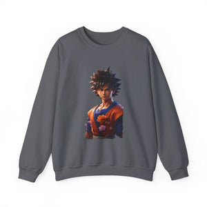 Dragon Ball-Inspired Unisex Crewneck Sweatshirt, Cozy Anime Apparel, Perfect for Gamers, Gift for Otaku, Casual Streetwear