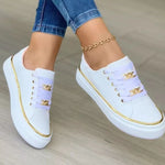 Chain Flats Shoes Thick Bottom Loafers For Walking Sports Shoes For Women