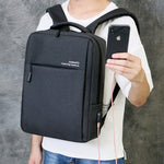 Waterproof and shockproof rechargeable backpack laptop bag