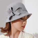 Hat Elegant Women's Irregular Brim Curled Dome