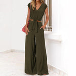 High Waist Slim-fit Wide-legged Pants Suit