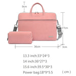 PU Leather Women Laptop Bag Notebook Carrying Case Briefcase For Macbook Air 13.3 14 15.6 Inch Men Handbags Shoulder Mouse Bag