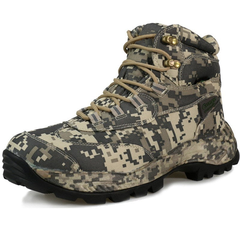 High-top camouflage shoes for men