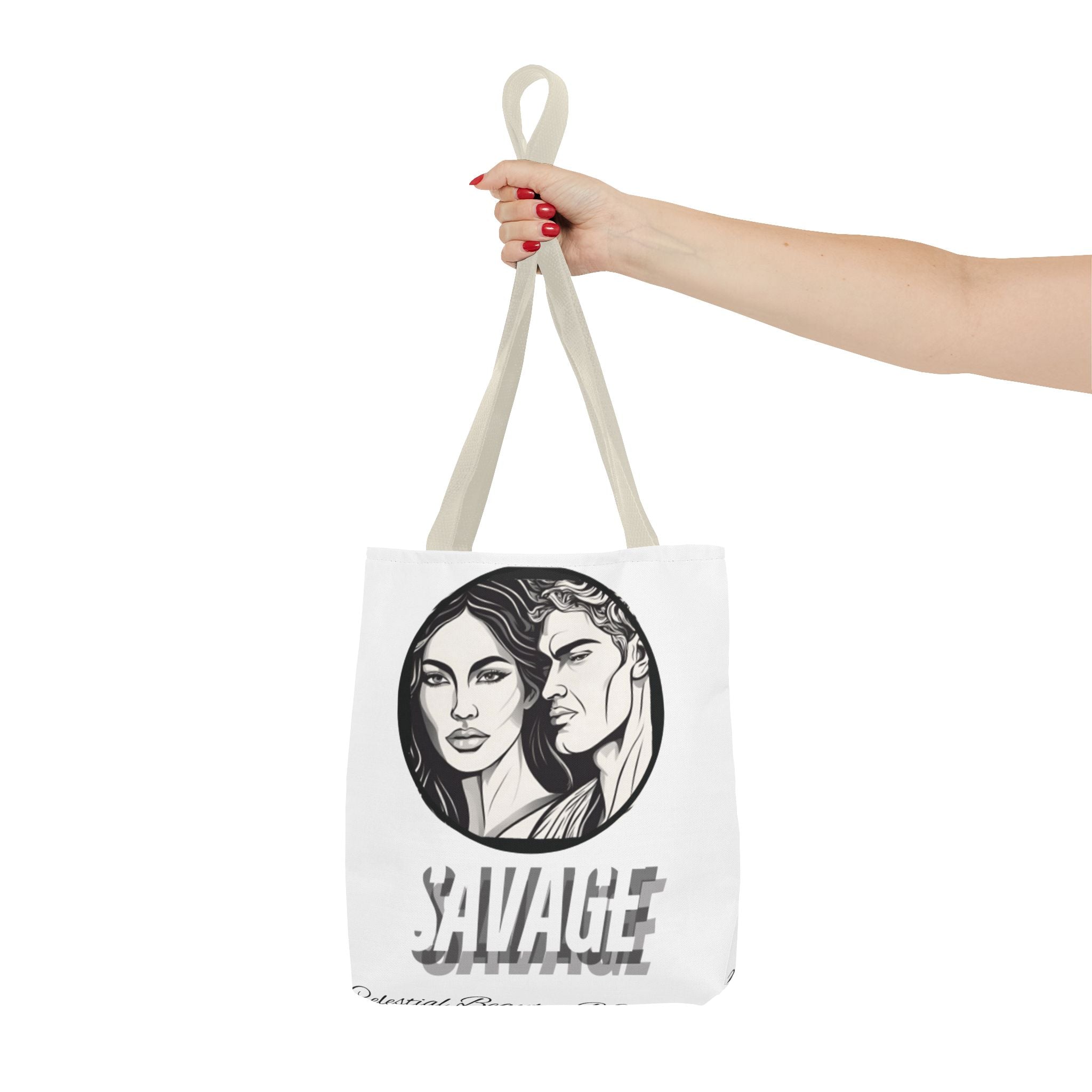 Tote Bag AOP,Savage, Shopping bag, mom gift, grandma, Halloween gift, Christmas Gift, holiday bag