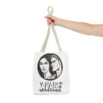 Tote Bag AOP,Savage, Shopping bag, mom gift, grandma, Halloween gift, Christmas Gift, holiday bag