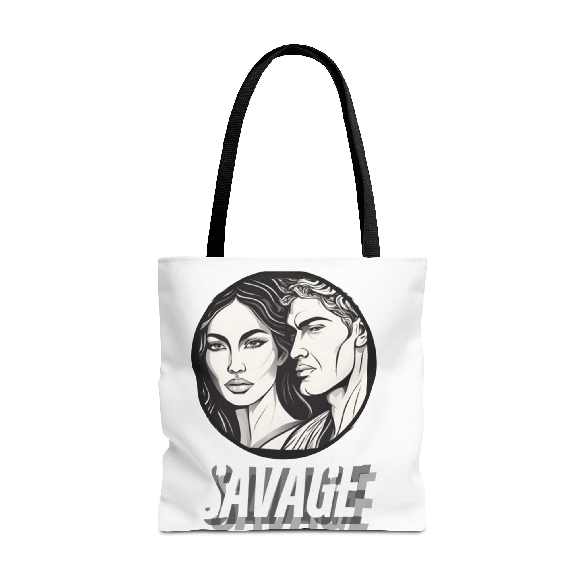 Tote Bag AOP,Savage, Shopping bag, mom gift, grandma, Halloween gift, Christmas Gift, holiday bag