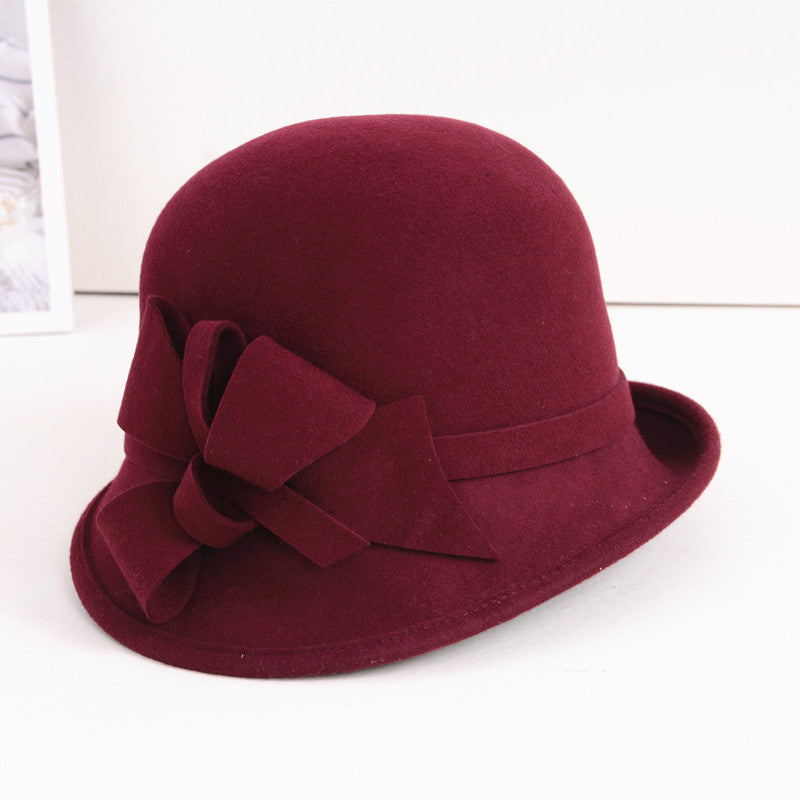 Hat Elegant Women's Irregular Brim Curled Dome