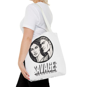 Tote Bag AOP,Savage, Shopping bag, mom gift, grandma, Halloween gift, Christmas Gift, holiday bag