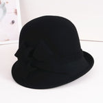 Hat Elegant Women's Irregular Brim Curled Dome