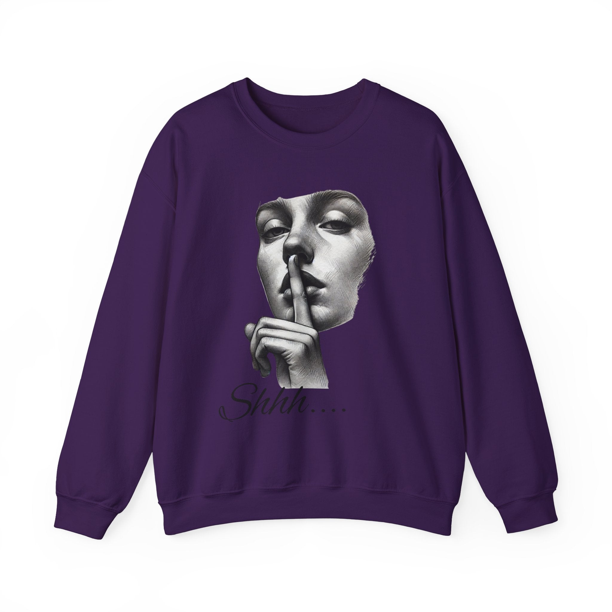 Shhh.... Unisex Heavy Blend™ Crewneck Sweatshirt, Cozy Sweatshirt