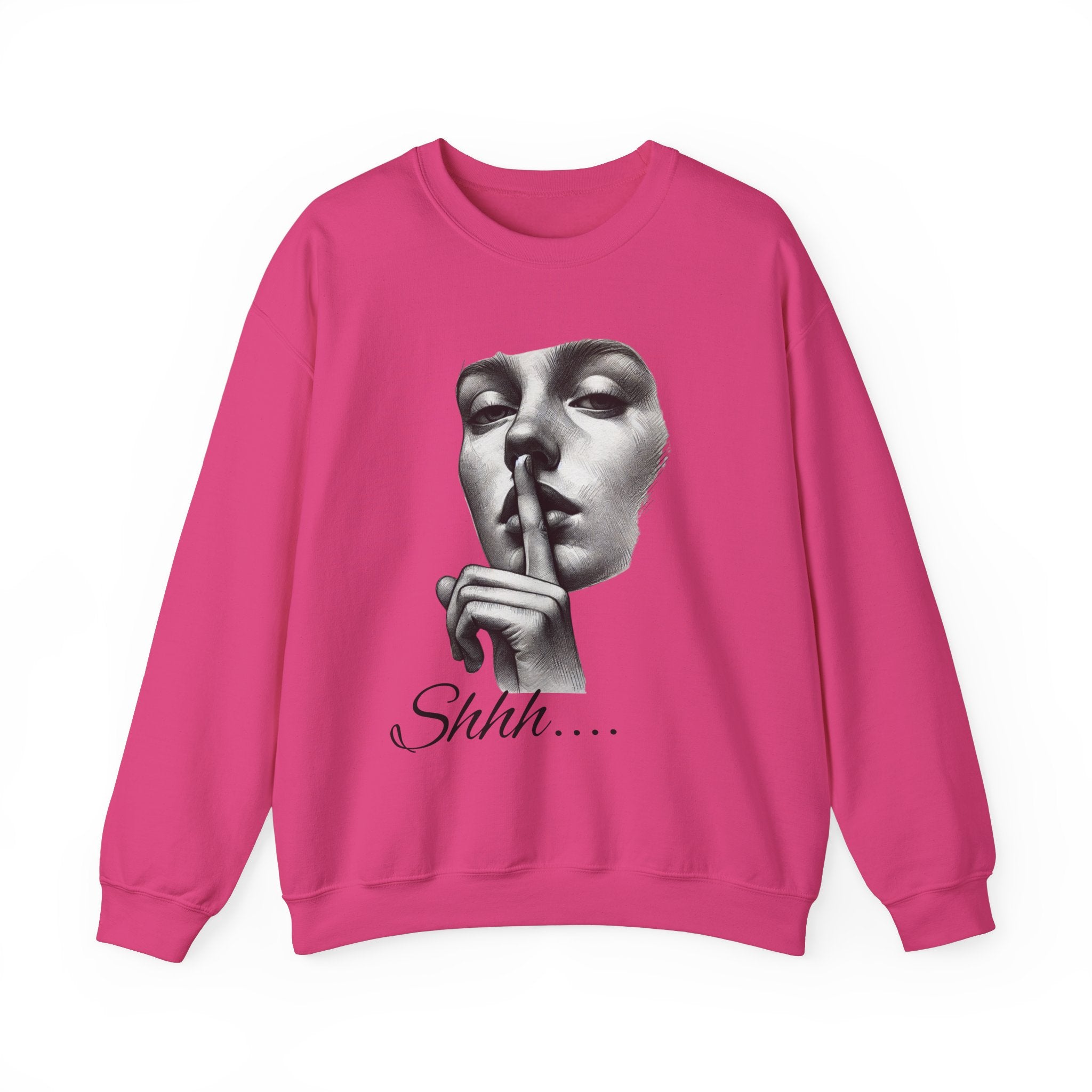 Shhh.... Unisex Heavy Blend™ Crewneck Sweatshirt, Cozy Sweatshirt