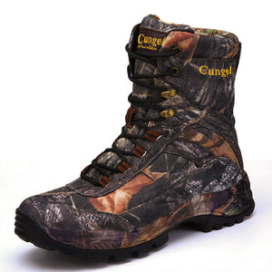 High-top camouflage shoes for men