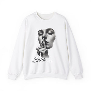 Shhh.... Unisex Heavy Blend™ Crewneck Sweatshirt, Cozy Sweatshirt