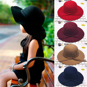 Children's big brim and big vintage hat