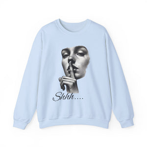 Shhh.... Unisex Heavy Blend™ Crewneck Sweatshirt, Cozy Sweatshirt