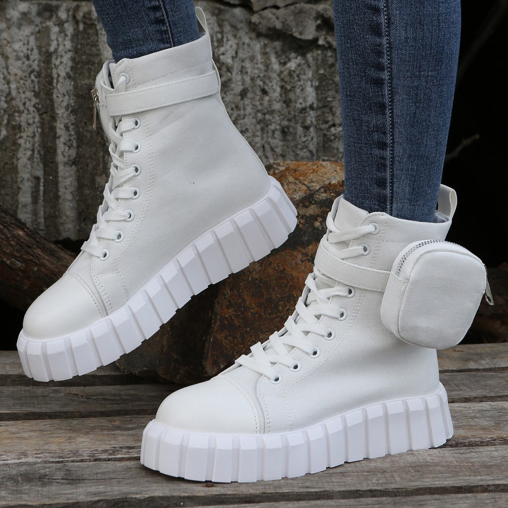 New Bags Fashionable Breathable High-top Canvas Shoes For Women