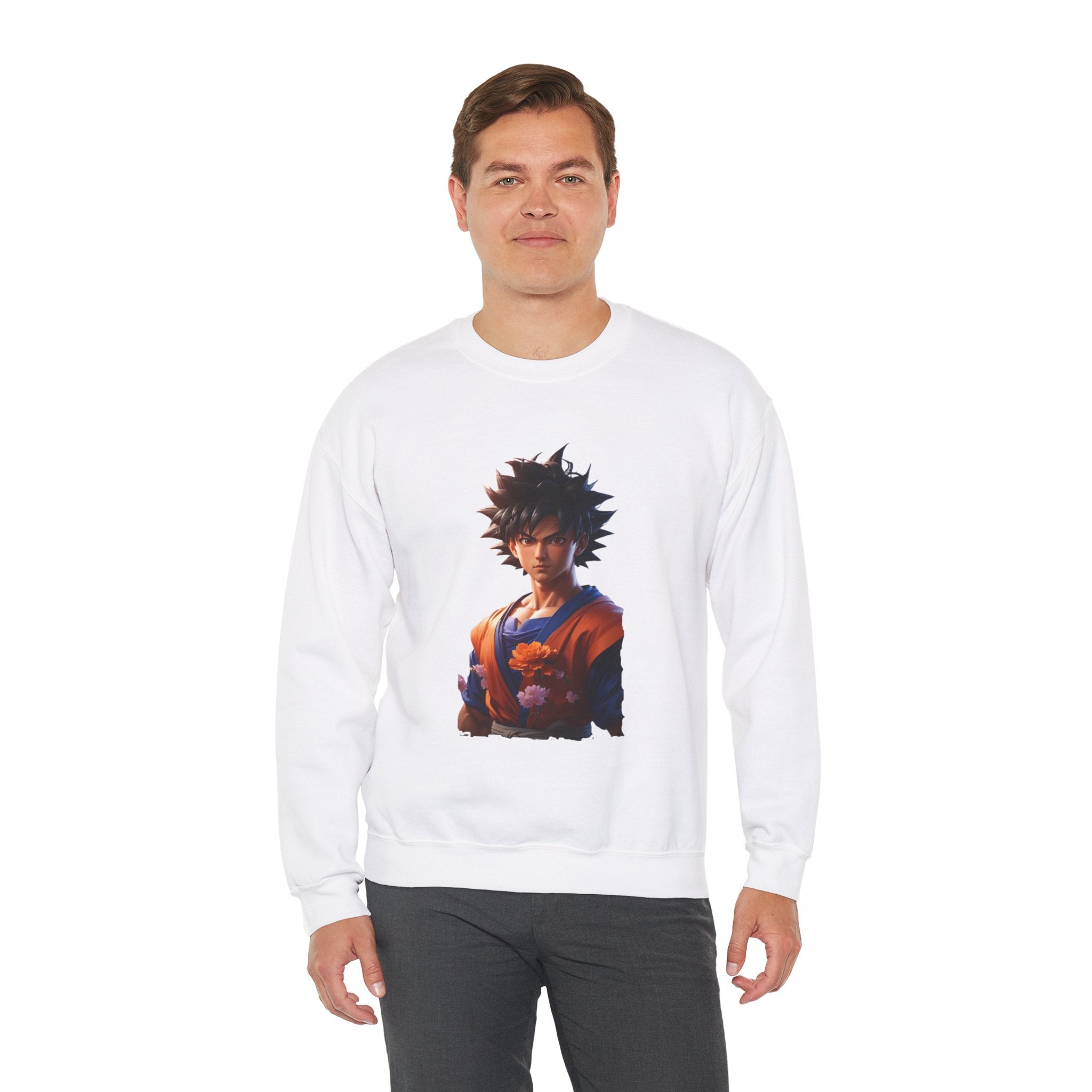 Dragon Ball-Inspired Unisex Crewneck Sweatshirt, Cozy Anime Apparel, Perfect for Gamers, Gift for Otaku, Casual Streetwear