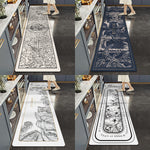 Kitchen Leather Mat Home PVC Waterproof and Oilproof Carpet