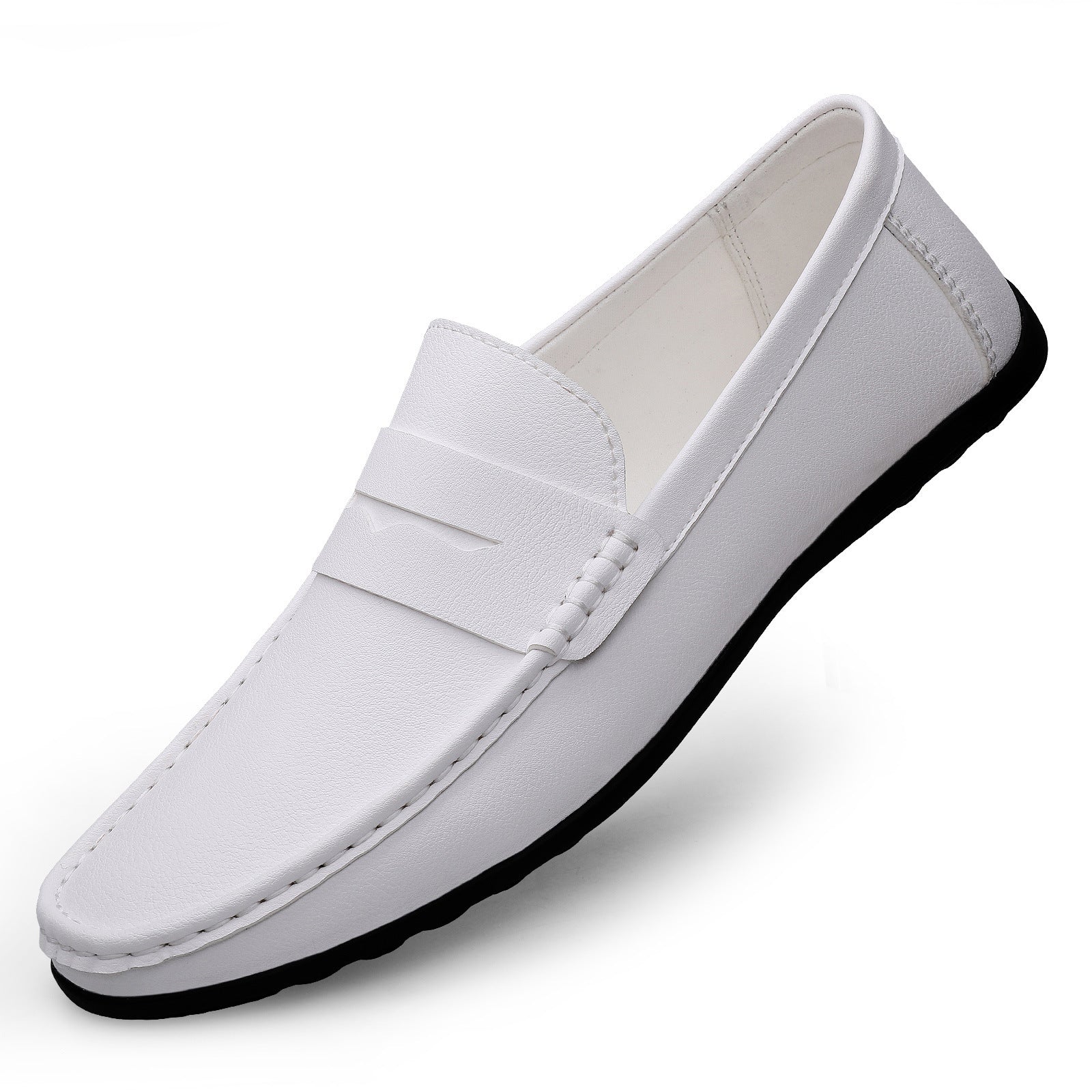 Summer Casual Leather Shoes Driving Flat Fashionable Outdoor Loafers