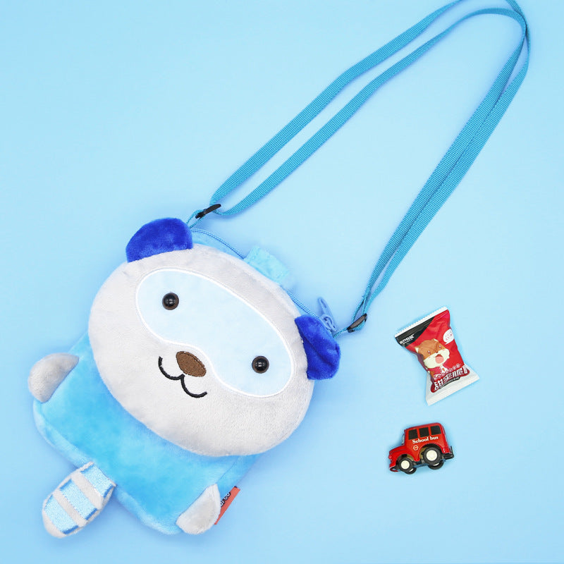 Cute cartoon animal crossbody bag kids casual shoulder bag plush mini shoulder bag