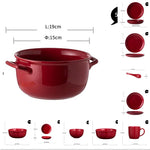 Luxury Red Glaze Ceramic Dinner Sets Kitchen Utensils Porcelain Salad Serving Plate Dish Bowl Restaurant Dining Table Home Decor