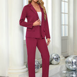 Lapel Suit Top Slim Fit Ankle Tight Trousers Suit