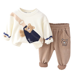 Boys' Backpack Bear Suit Spring Clothes