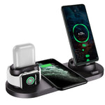 Wireless Charger For IPhone Fast Charger For Phone Fast Charging Pad For Phone Watch 6 In 1 Charging Dock Station