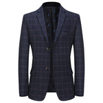 New Leisure Suits For Men Coat Plaid Fashion