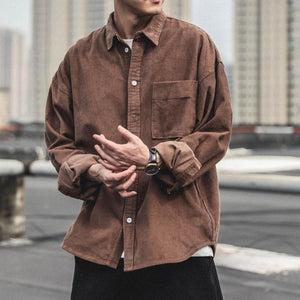 American Retro Corduroy Shirt For Men