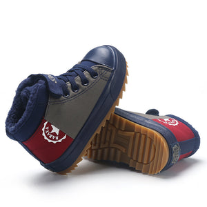 New Winter High-top And Velvet Warm Cotton Shoes For Boys