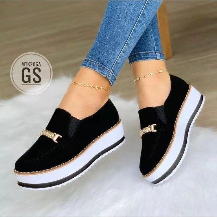 Slip On Flat Sneakers For Women Platform Shoes