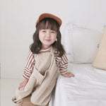 Girls Korean Children's Clothing Corduroy Strap Pants