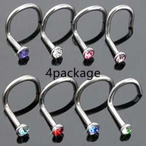 Stainless Steel Diamond Nose Ring Prickly Jewelry