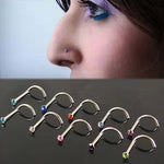 Stainless Steel Diamond Nose Ring Prickly Jewelry