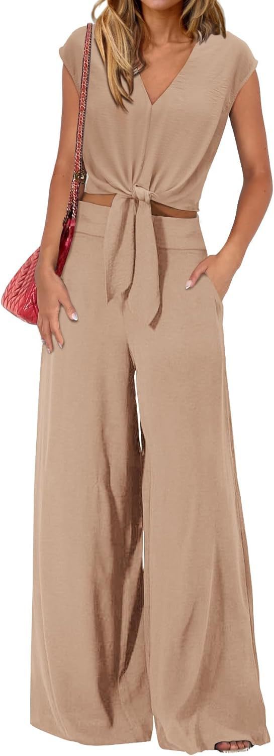 High Waist Slim-fit Wide-legged Pants Suit