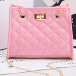 Mini Chain Shoulder Bags Rhombus Sewing Small Square Bags For Women