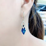 Women's Earrings In Geometric Crystal Glass