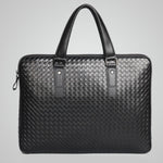 Men's Bag Leather Large Briefcase Hand Woven Luxury Handbags Business Tote Bags For Men High Quality Laptop Handbags