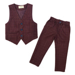 Boys Autumn Clothing Two-piece Vest Set