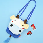 Cute cartoon animal crossbody bag kids casual shoulder bag plush mini shoulder bag