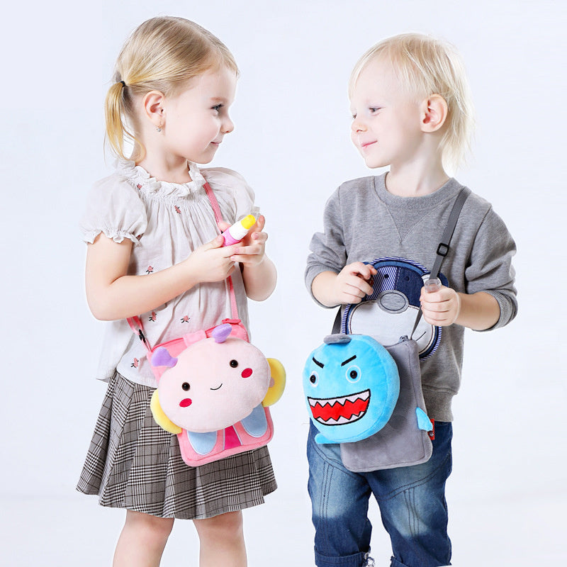 Cute cartoon animal crossbody bag kids casual shoulder bag plush mini shoulder bag