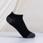 Simple Black White Gray Boat Sweat-absorbent Low Mouth Socks