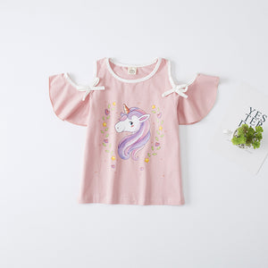 Explosion Style Children's Clothing Girls Short Sleeve