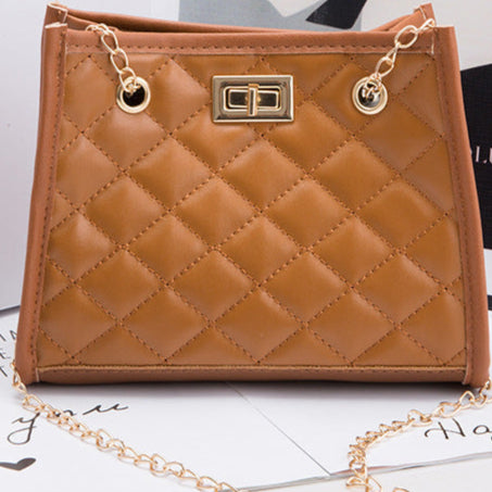 Mini Chain Shoulder Bags Rhombus Sewing Small Square Bags For Women